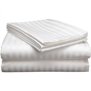 White Stripe Bed Sheet Fabric